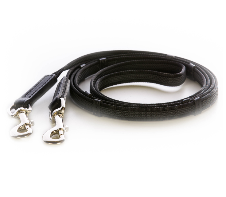 Anti-Rutsch-Zügel mit Stegen und Karabinern