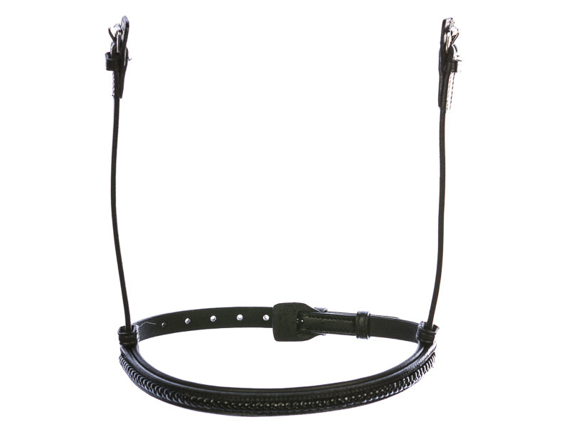 Englischer Nasenriemen mit schwarzer Flechtapplikation