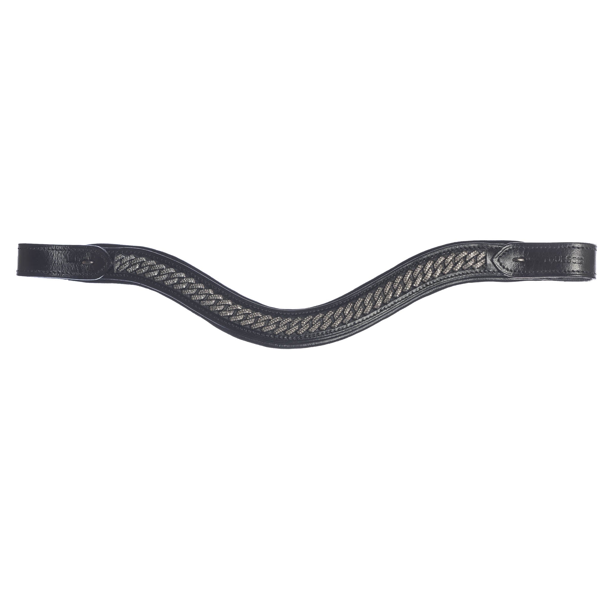 Wave Stirnband mit Kristallkandare - Anthrazit