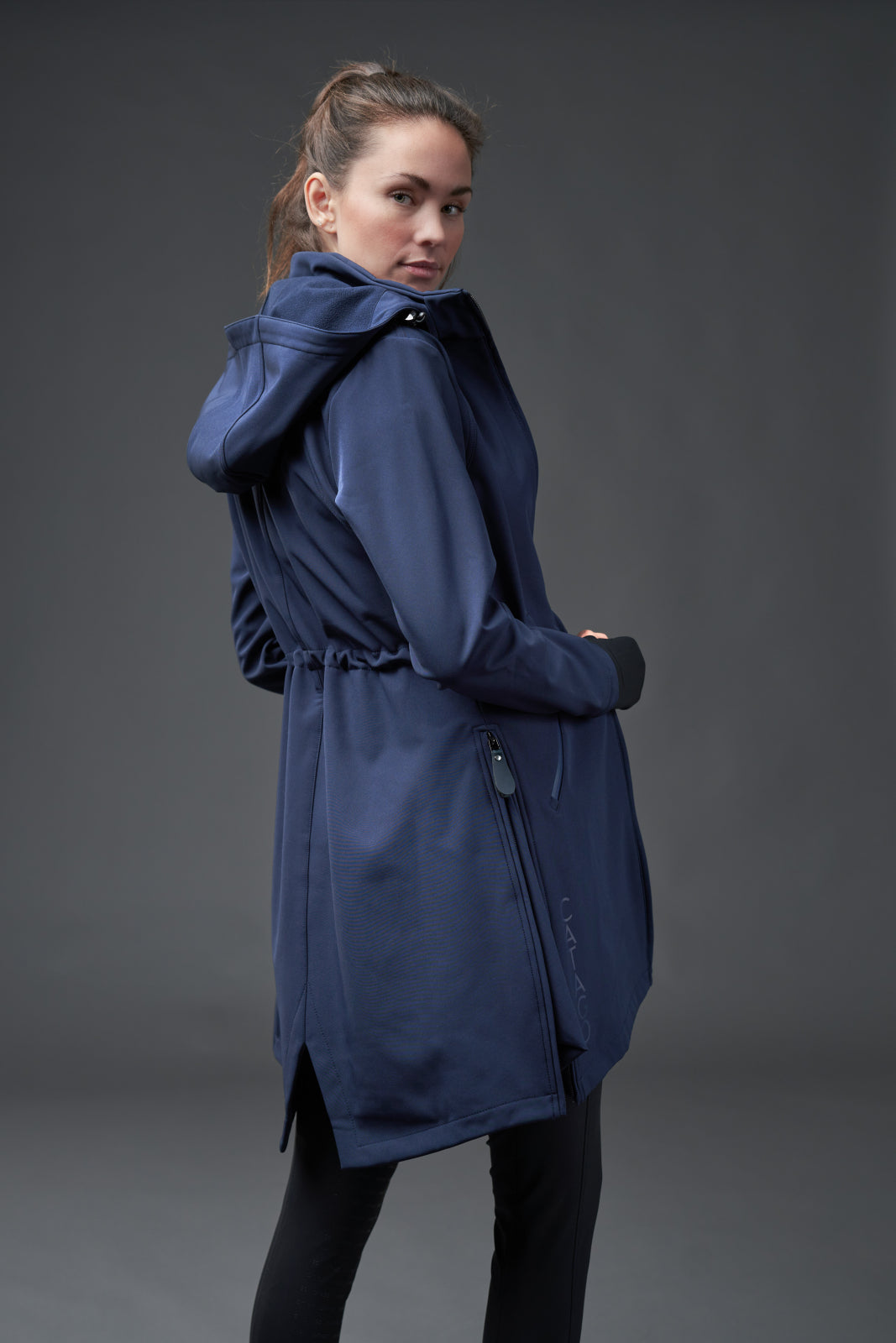 Abby long soft shell riding jacket