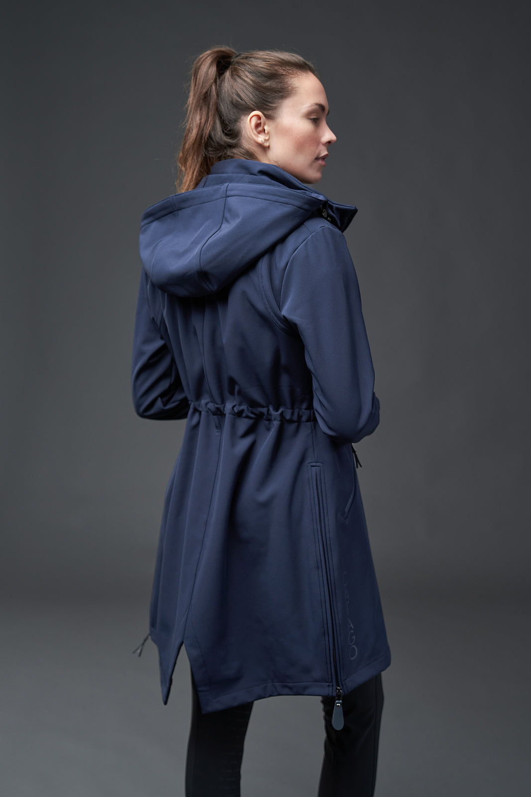 Abby long soft shell riding jacket